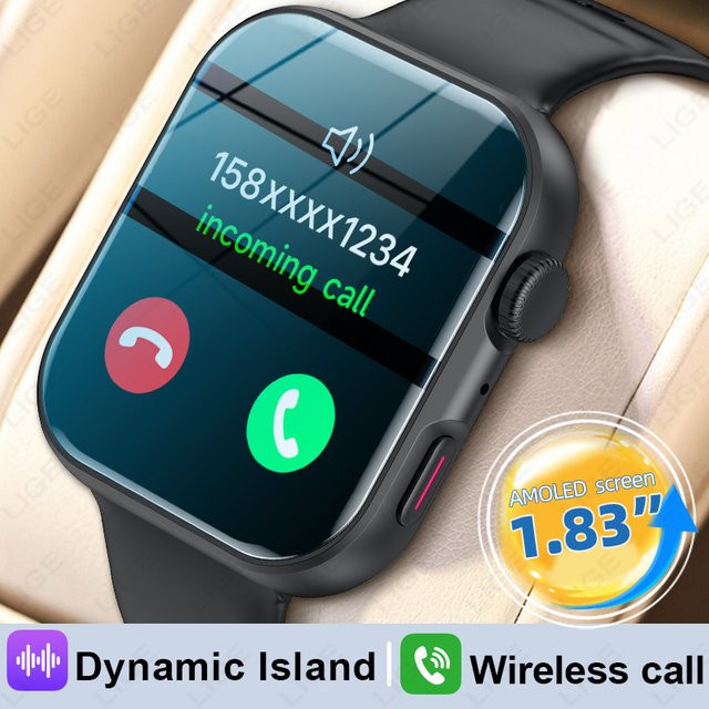 LIGE Smartwatch, Schwarz, Silikon, Unisex - Bild 1
