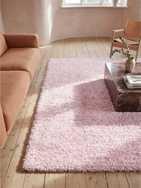 Hochflorteppich Kadima Design RHEIN, einfarbig, modern, Pink, B: 240 cm, T: 340 cm, H: 1 cm - Bild 1