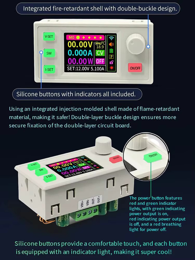 Aideepen SK120S Buck Boost Converter 120W CNC CC CV MPPT Solar Lademodul DC einstellbar - Bild 6