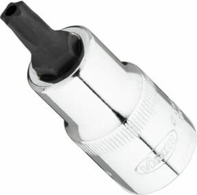 Vigour Schraubendreher-Einsatz V7055-IPR40, 1/2 Zoll (12,5 mm) Vierkant, Innen 5-Stern Profil mit Zapfen, SW T40+H, Silber - Bild 1