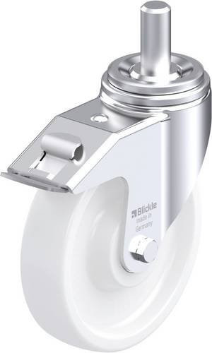 Blickle Stahlblech-Lenkrolle LHZ-SPO 201K-FI in Weiß mit 200 mm Rad-Durchmesser und 900 kg Tragfähigkeit - Bild 1