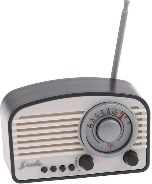 Yiran toy 1 Miniatur Vintage Radio für Puppenhaus im Maßstab 1:12 aus Kunststoff - Bild 1