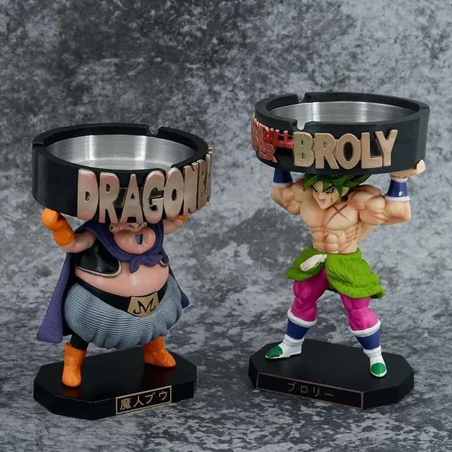 Bandai Dragon Ball Z Majin Buu Broly Schild Aschenbecher Figur, Kunststoff, Bunt / Mehrfarbig - Bild 1