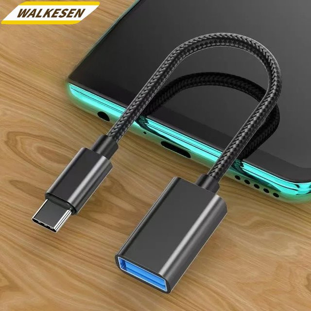 WALKESEN USB 3.0 auf Typ C Adapter Kabel in Pink für iPhone, Xiaomi und Huawei mit OTG-Funktion - Bild 1