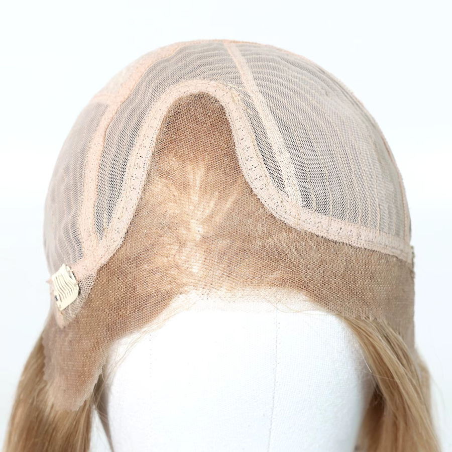 HAIRCUBE Lace-Front-Perücke, Goldblonde, 9 Zoll, kurzer Bob, glatt, Damen - Bild 3