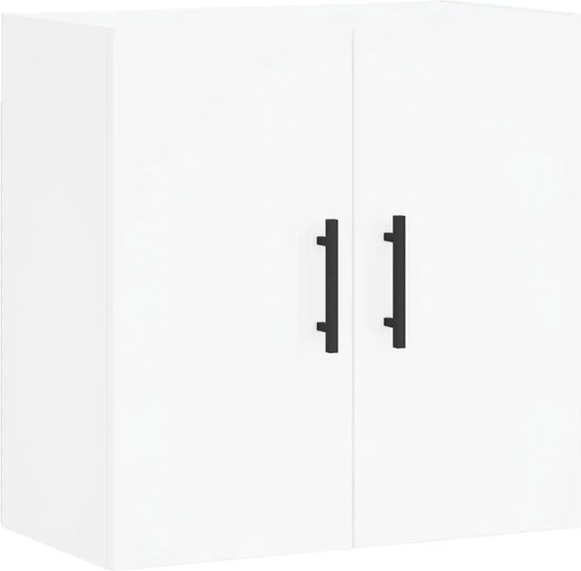 vidaXL Wandschrank Weiß aus Holzwerkstoff mit Scharniertüren, B/T/H: 60 x 31 x 60 cm - Bild 1