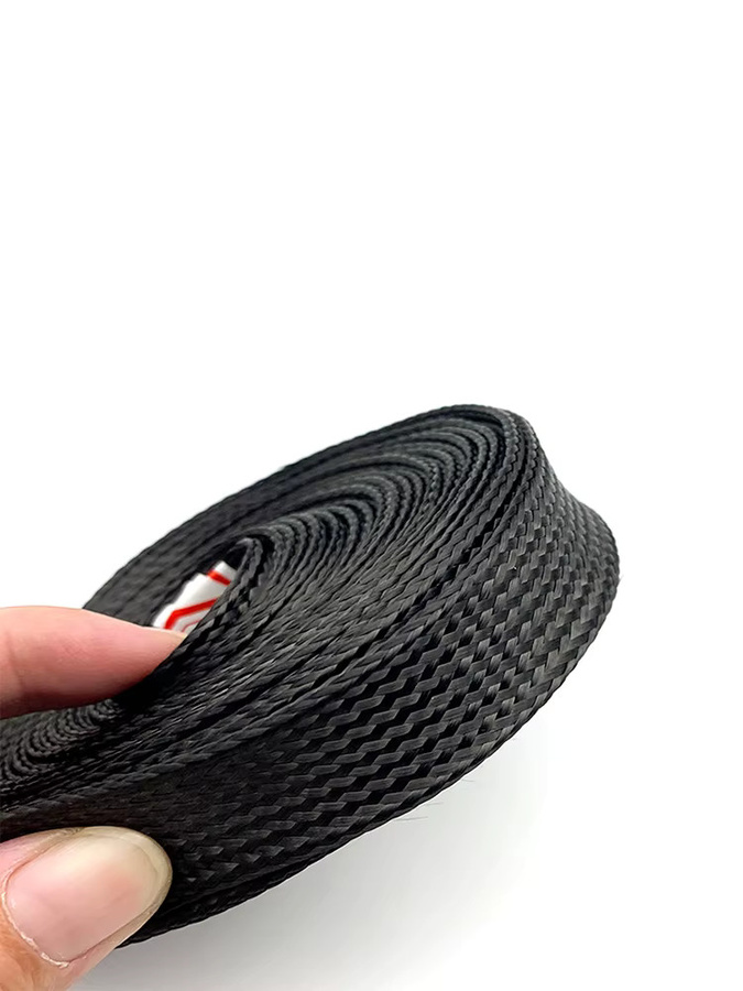 Carbonfaser Kabelgeflecht Schwarz als Hohlgeflecht zur Drahtabschirmung und als hochtemperaturbeständige Kabelhülse - Bild 6