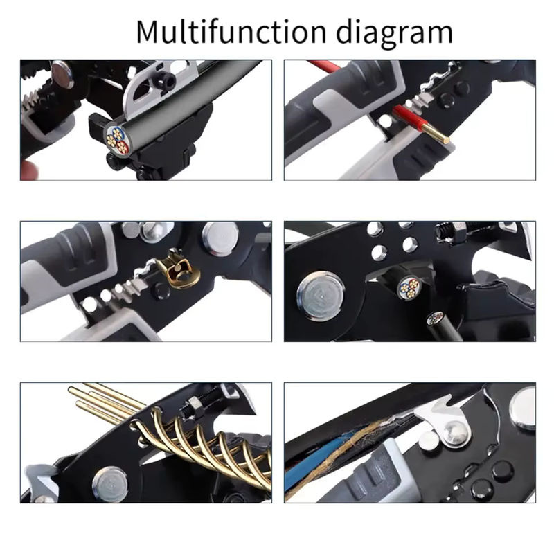 WOZOBUY Professionelle Elektriker Abisolierzange 7,5 Zoll Multifunktionale Universal-Abisolierzange für Netzwerkkabel - Bild 5