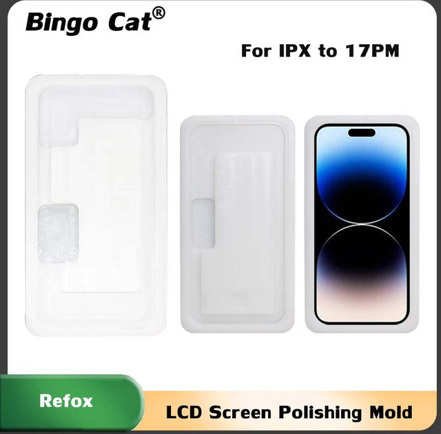 Refox LCD Bildschirm Polierform für iPhone 12 bis iPhone 17 wasserdicht für Display Reparaturen - Bild 1