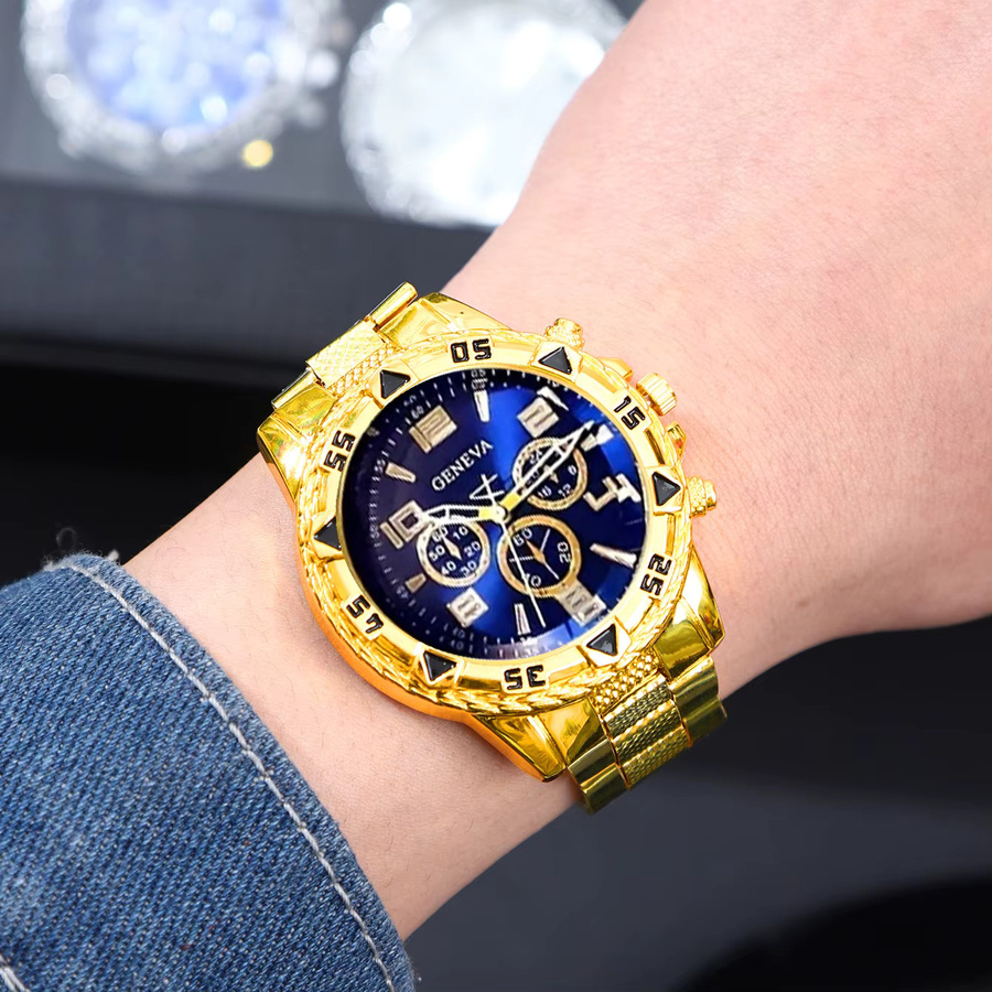 DEYROS Armbanduhr Quarz, Gold, Legierung, Herren - Bild 4