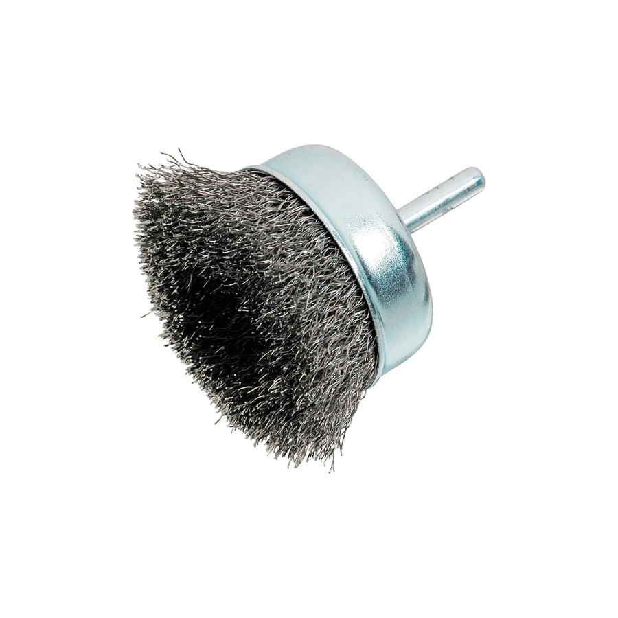 LUX-TOOLS Topfbürste grob in Silber aus Metall, Durchmesser: 75 mm - Bild 2