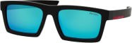 Prada Linea Rossa PS 02ZSU Sonnenbrille, Rechteckig, Vollrand, Herren, Black, Grey - Bild 1