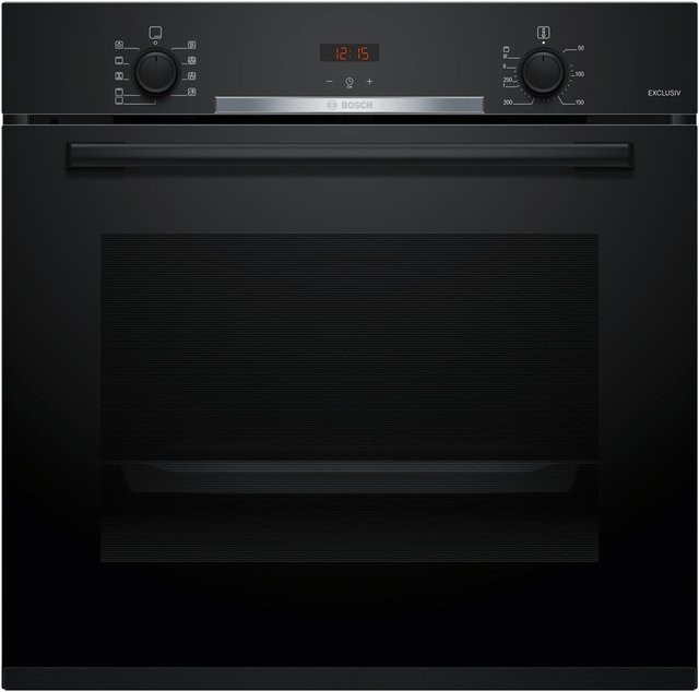 Bosch HBA3140B4 Serie 4 Einbaubackofen in Schwarz mit 71 l Volumen, Pizza-Stufe, schnellem Vorheizen und Energieeffizienzklasse A+ - Bild 1