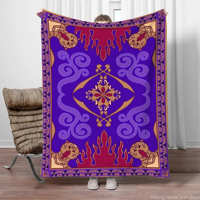 Potdemiel Disney Aladdin 1992 Motiv Decke aus Polyester in Lila - Bild 1