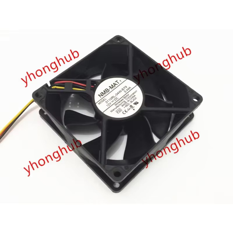 NMB-MAT Server-Lüfter DC 12 V 0,44 A Schwarz B/T/H: 80 x 80 x 25 mm - Bild 2