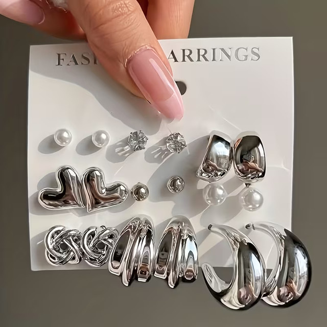 AY Ohrringe-Set, Perle, Zirkonia, Silber, Damen - Bild 1