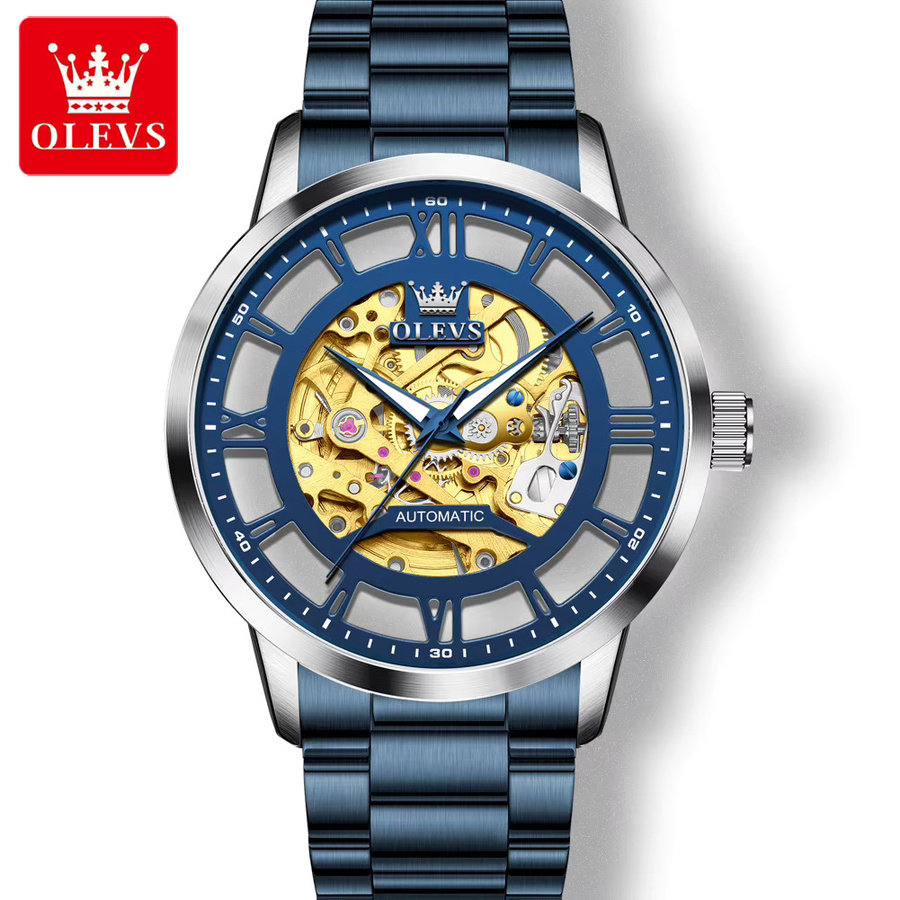 OLVES Armbanduhr Automatik, Edelstahl, Weiß, Herren - Bild 5