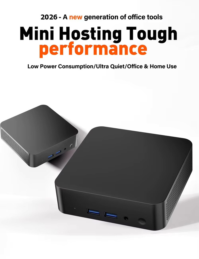 Intel Core i9-10980HK Mini-PC mit 16GB RAM, 256GB SSD, Windows 11, WiFi 6, Bluetooth 5.2 und Ethernet in Schwarz - Bild 2