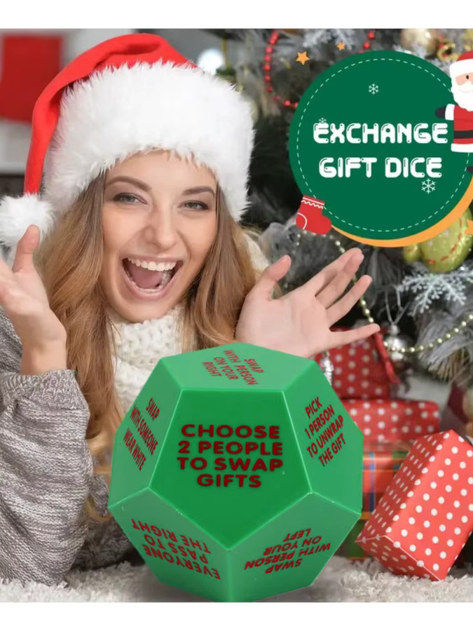 ZQNYCY Weihnachtsspiel Würfel, Familienspiel, 1/2 Stücke, 12-seitig - Bild 7