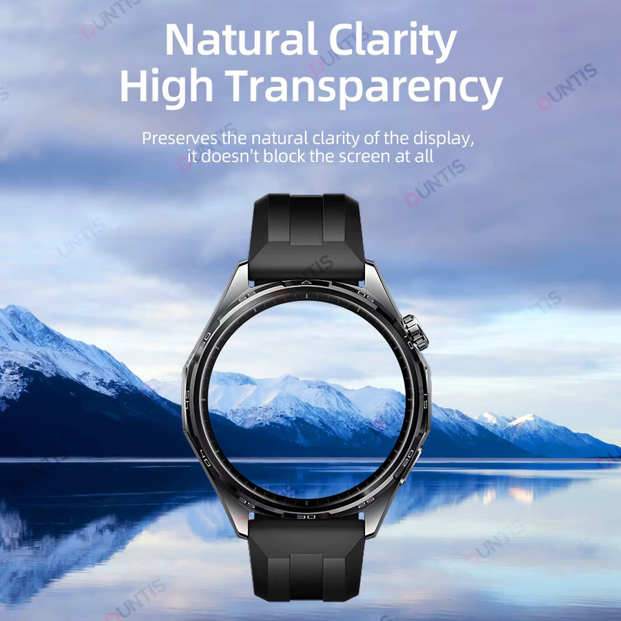 DUNTIS Displayschutzfolie für Huawei Watch GT 6 Pro 46 mm, 3D gebogener Ultra-HD-Schutz mit vollständiger Abdeckung, transparent - Bild 4