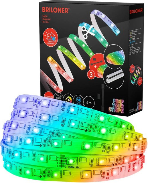 Briloner Pimp your Stripe LED-Band Erweiterungs-Set RGBW IP44 4 m Multicolor und Weiß - Bild 1