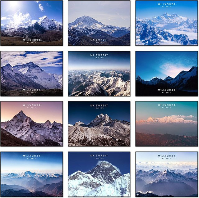 Mount Everest Poster von Potdemiel – Kunstdruck mit Landschaftsmotiv als Panorama-Leinwandbild für deine Wanddekoration - Bild 1