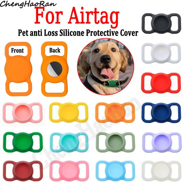 Silikon-Schutzhülle für AirTags in Pink für Haustiere als Anti-Verlust-Tracker-Hülle für Hund und Katze - Bild 1