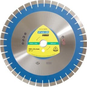 Klingspor DT 600 KM Diamanttrennscheibe für Stein in Blau, Durchmesser: 350 mm, Dicke: 3 mm, Bohrung: 25,4 mm - Bild 1