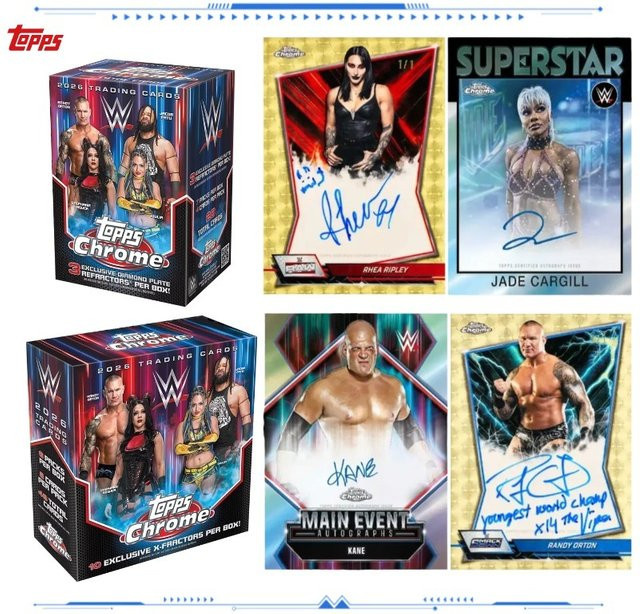 Topps WWE Chrome Sammelkarten Mega Box, Set / Bundle - Bild 1