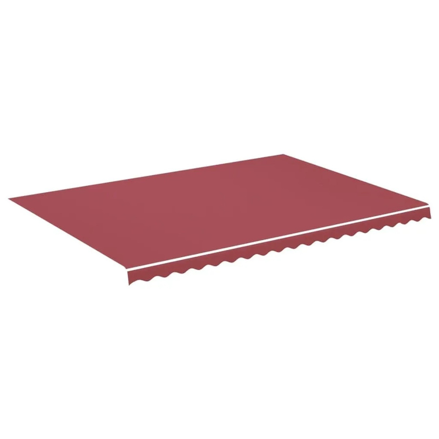 DELUKE Markisenbespannung Wasserabweisender und Reißfester Markisenstoff mit Volant in Rot für 500 x 350 cm Rahmen Markise - Bild 2
