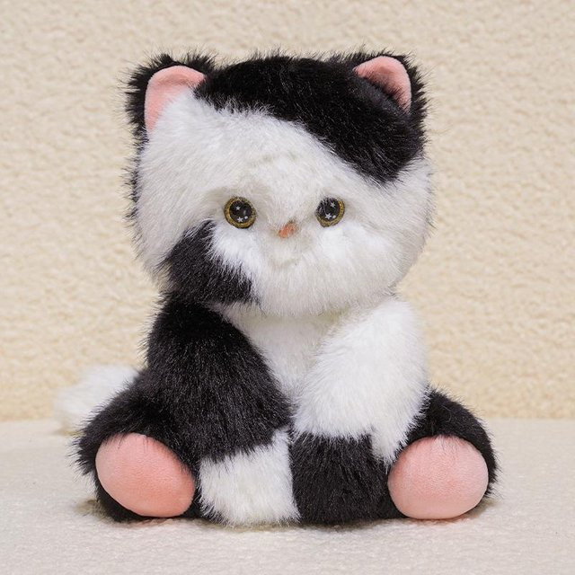 Yiran toy Siamkatze Plüschtier, Orange Schwarz Weiß, 24cm - Bild 1