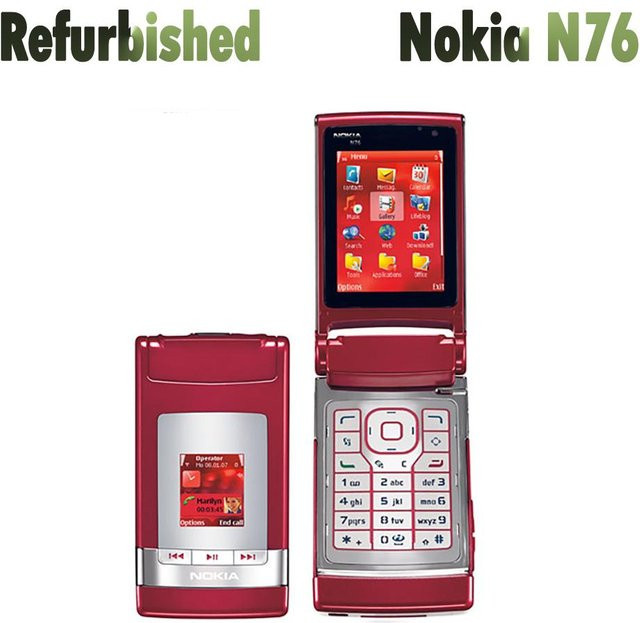 Refurbished Nokia N76 Klapp-Mobiltelefon Schwarz mit 1 SIM-Karte - Bild 1