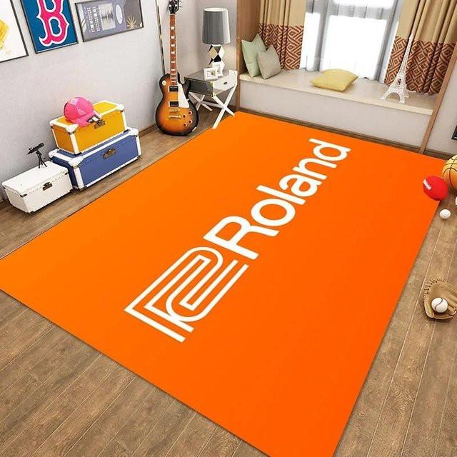 R-Roland Schlagzeugteppich mit Schallschutz und Vintage-Design, Farbe: Orange, B/T: 80 x 50 cm - Bild 1