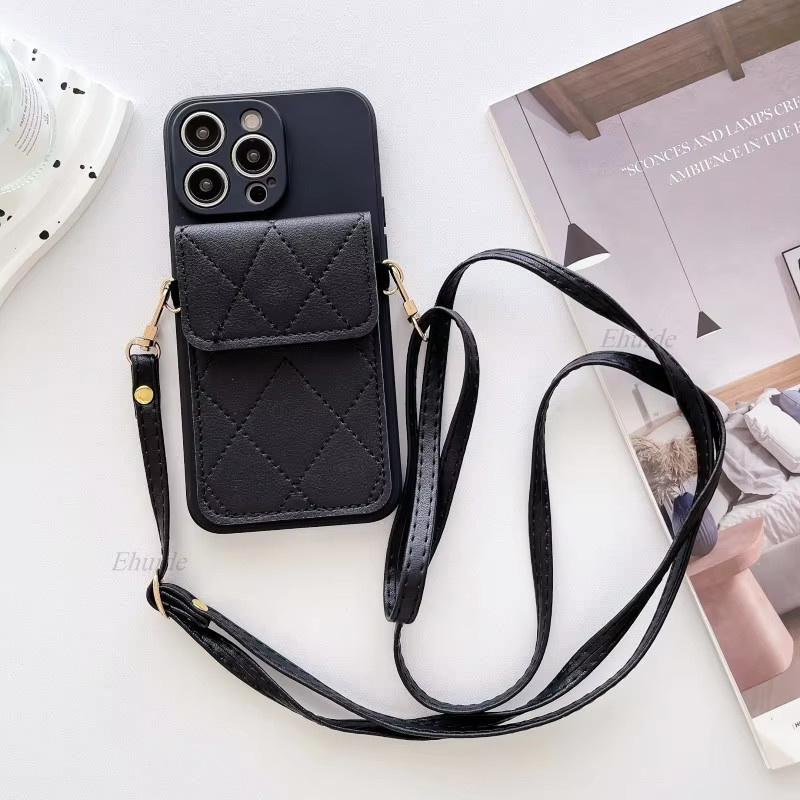 Crossbody Lanyard Handyhülle aus Leder für Xiaomi Mi 17T 15T 14T Redmi Note 15 14 13 12 Pro Plus 15C 14C mit Kartenfach und Standfunktion in Weiß - Bild 3
