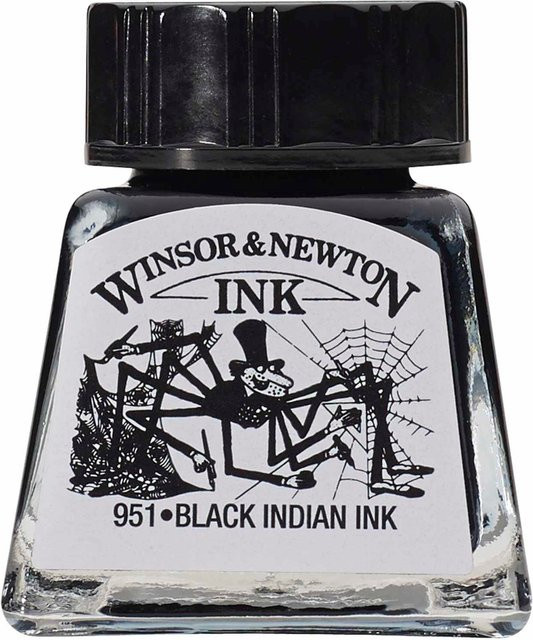 Winsor & Newton Zeichentusche Schwarz mit Schellack 14 ml - Bild 1