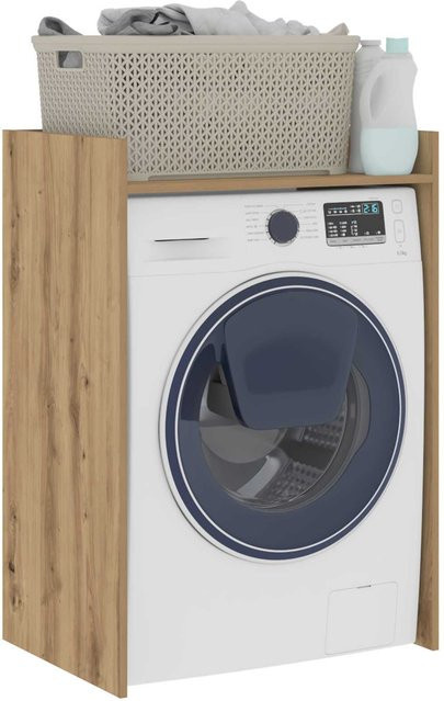 Waschmaschinenunterschrank VD Home Furnishing Eiche Braun, B/T/H: 67,5 x 48 x 97 cm - Bild 1