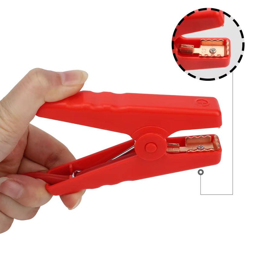 Universal Starthilfe Krokodilklemmen mit EC5-Stecker für 12V PKW in Braun - Bild 3