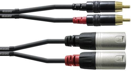 Cordial CFU 1,5 MC Audio Adapterkabel mit 2x XLR-Stecker und 2x Cinch-Stecker in Schwarz, Länge: 1,50 m - Bild 1