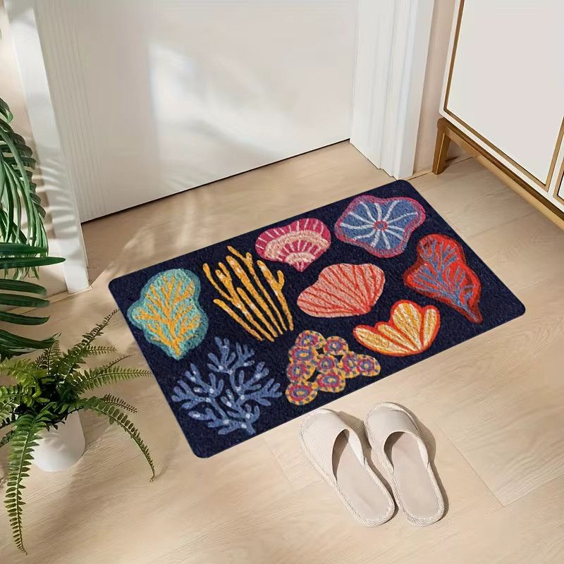 VIKAMA Ocean Adventure Druckteppich mit bunten Muscheln und Korallen in Multicolor - Bild 2