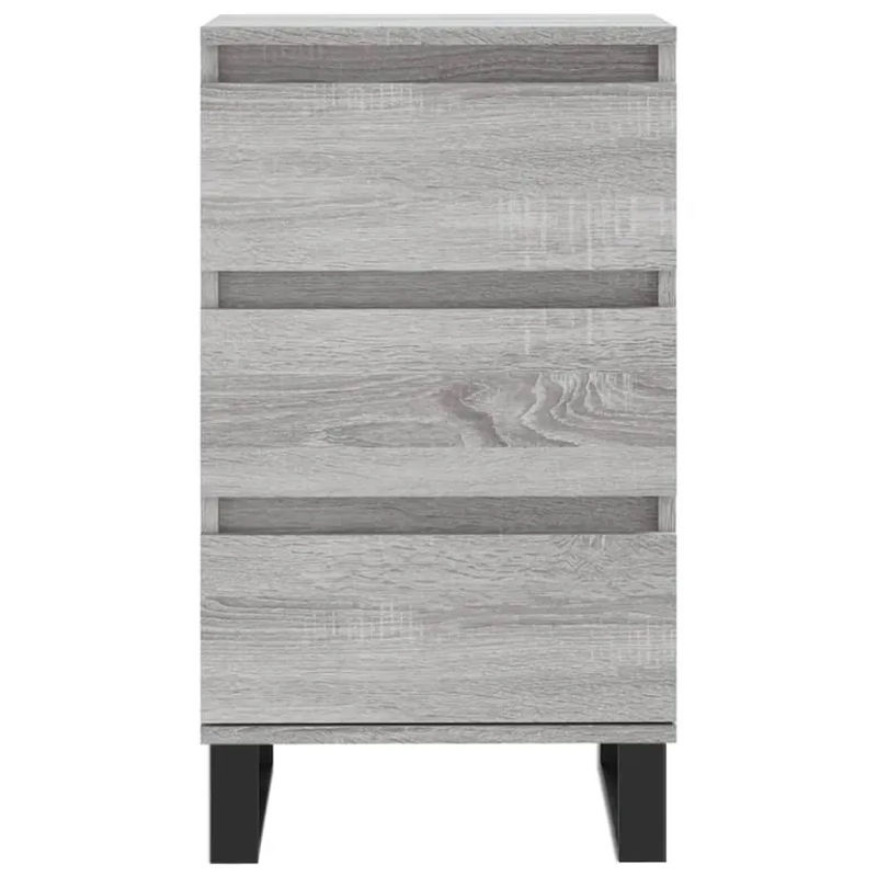 Vidaxl Kommode Modern in Grau aus Holzwerkstoff und Metall, B/T/H: 40 x 35 x 70 cm - Bild 4