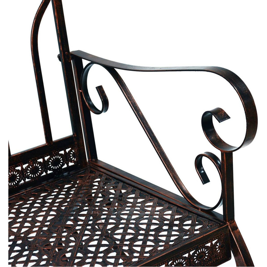 Outsunny Schaukelstuhl aus Metall in Bronze für Garten, Terrasse und Balkon, B/H/T: 59 x 96 x 73 cm - Bild 2