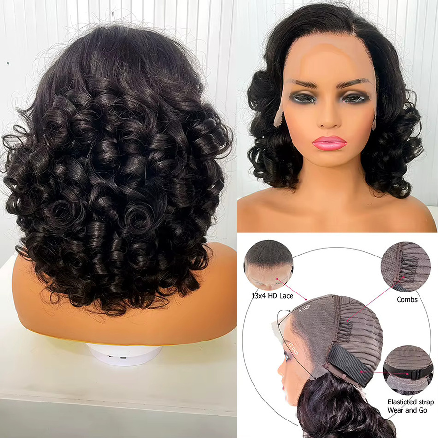 Dream Diana Echthaarperücke, 13x4 HD Lace Frontal, 250 % Dichte, Bouncy Wave - Bild 2