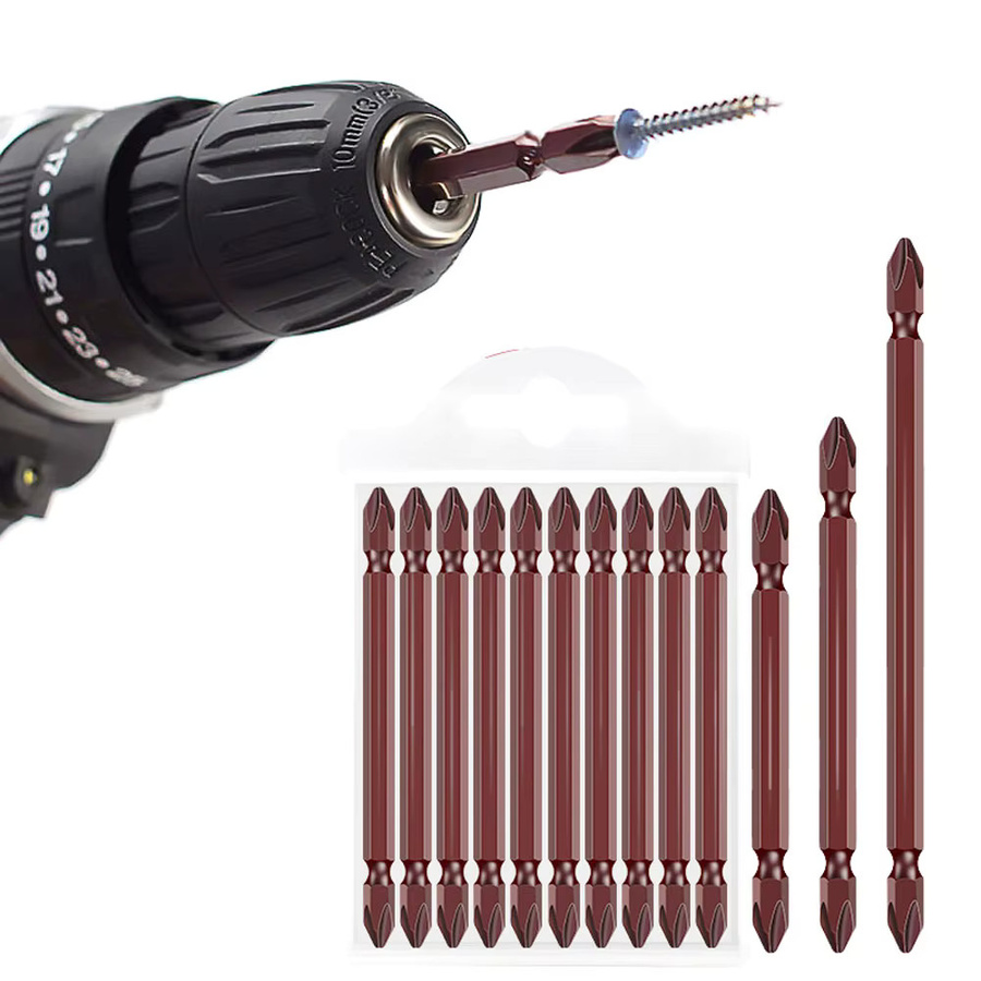 Binoax PH2 Kreuzschraubendreher Bit Set aus S2 Stahl, Magnetische Präzisionsbits mit Hex Schaft, 5 oder 10 Stück - Bild 3