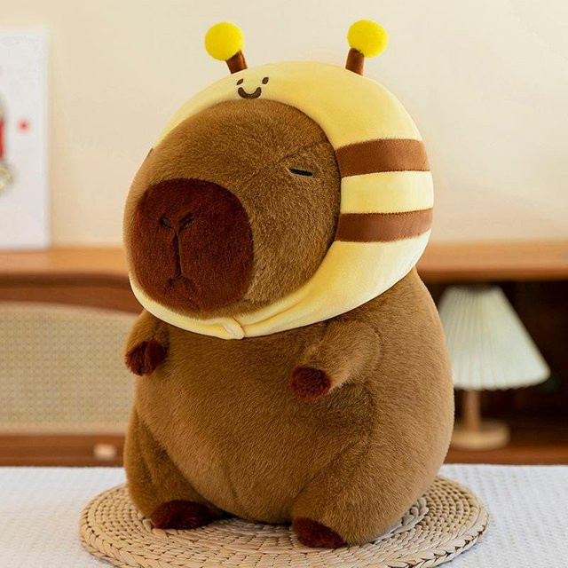 Joyful toys Capybara Bienen-Serie Plüschtierpuppe, Kuschelpuppe, 35cm - Bild 1