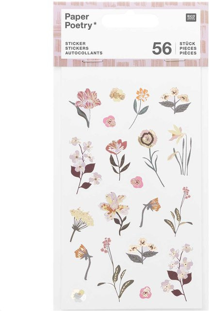Rico Design Paper Poetry Sticker Nature Matters mauve 4 Blatt - Bild 1