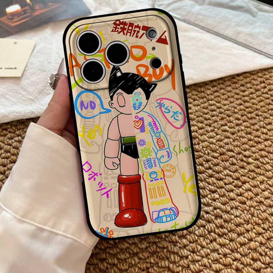 Mesuca A-ASTRO S-BOY Handyhülle für iPhone kompatibel mit iPhone 17 16 15 14 13 12 11 Pro Max Mini XS XR Schwarz - Bild 6