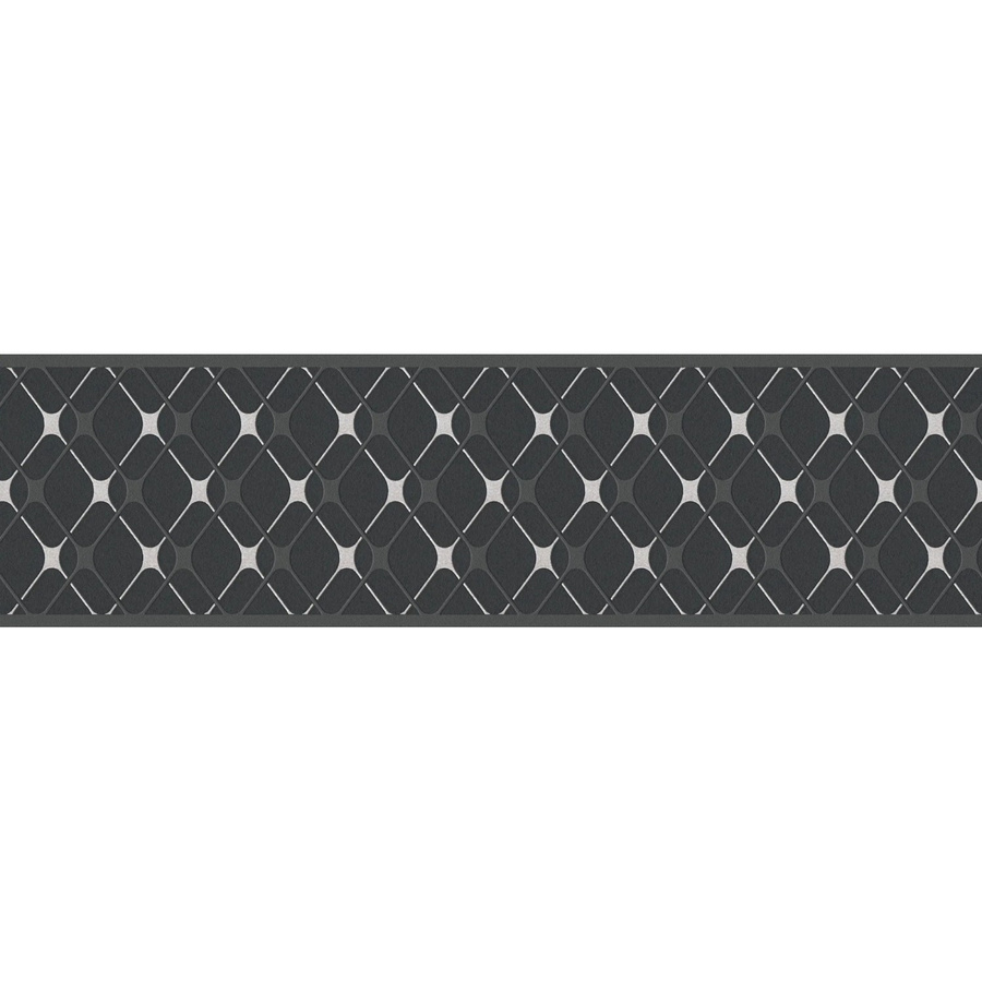 A.S. Création Selbstklebende Bordüre Geometrisch in Schwarz-Grau, B/H: 17 x 500 cm - Bild 2