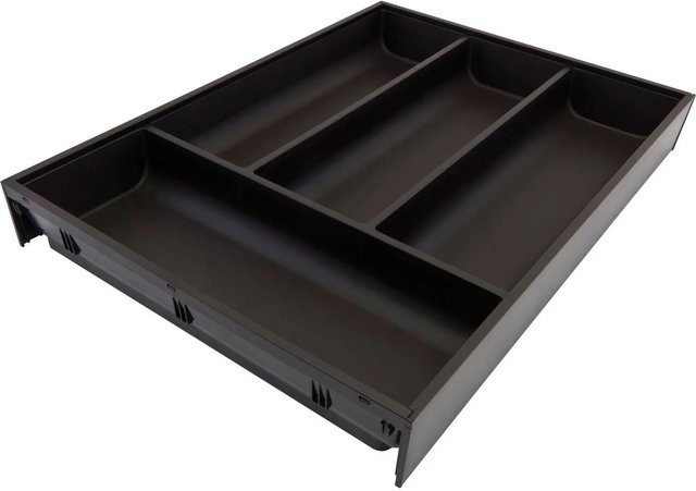 Blum Besteckeinsatz Ambia-Line aus Stahl in Carbonschwarz Matt, B/T/H: 42,5 x 30,0 x 5,0 cm - Bild 1