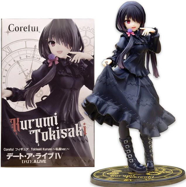 MIFEN Date A Live Tokisaki Kurumi Anime Figur Schwarzes Kleid PVC Modell - Bild 1