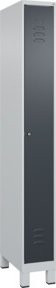 C+P Spind Classic PLUS Garderobenschrank mit 1 Abteil, Grau/Anthrazit, H x B x T: 195 x 25 x 50 cm - Bild 1